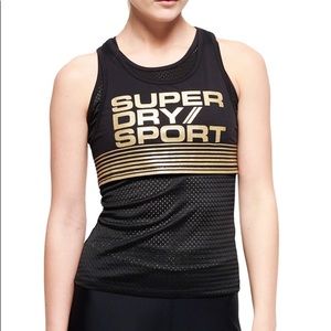 NWT SUPERDRY XS/4 Bolt Sport Vest Top